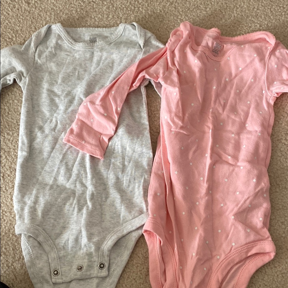 Pink and Gray Kids One Pieces